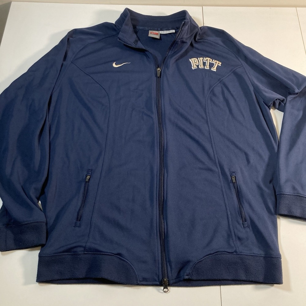 Vintage Nike Team Jacket 2XLT Tall Pittsburgh Panthers Full Zip 90s Y2K Gray Tag